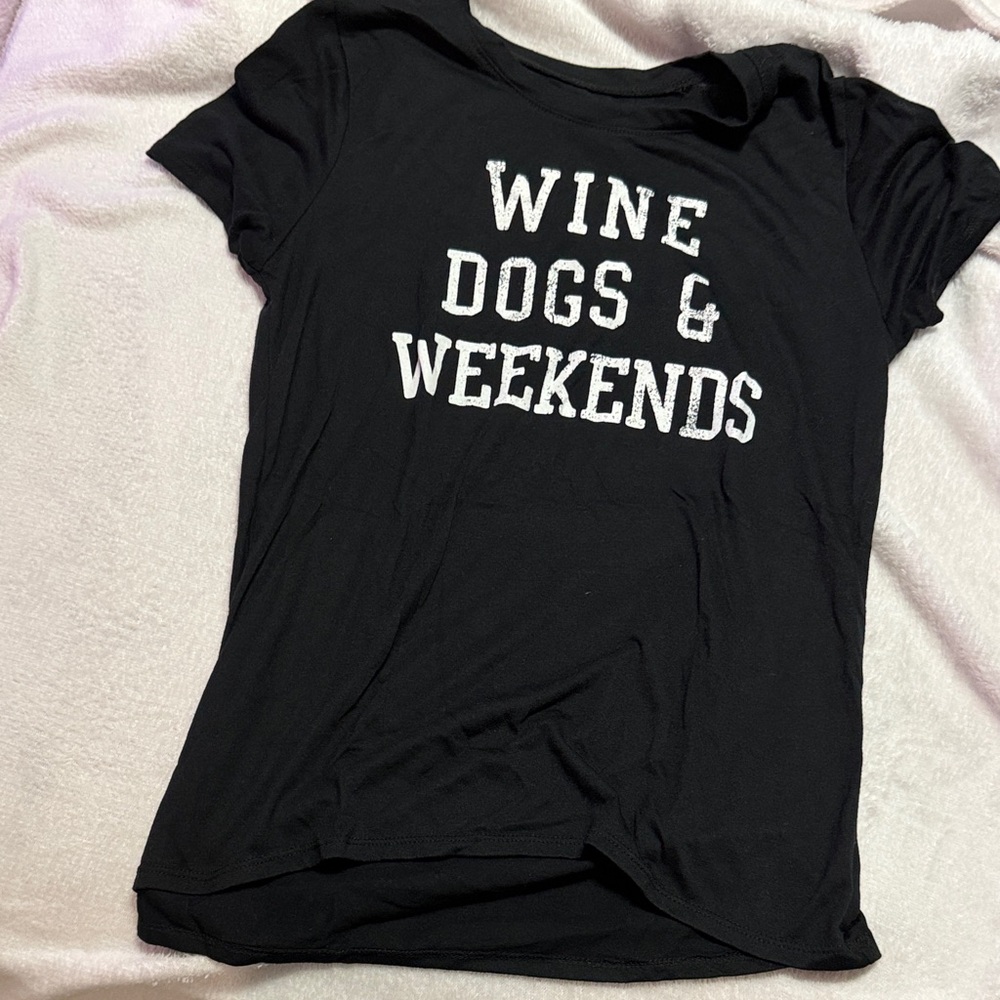 Modern Lux Black Tee with White Text